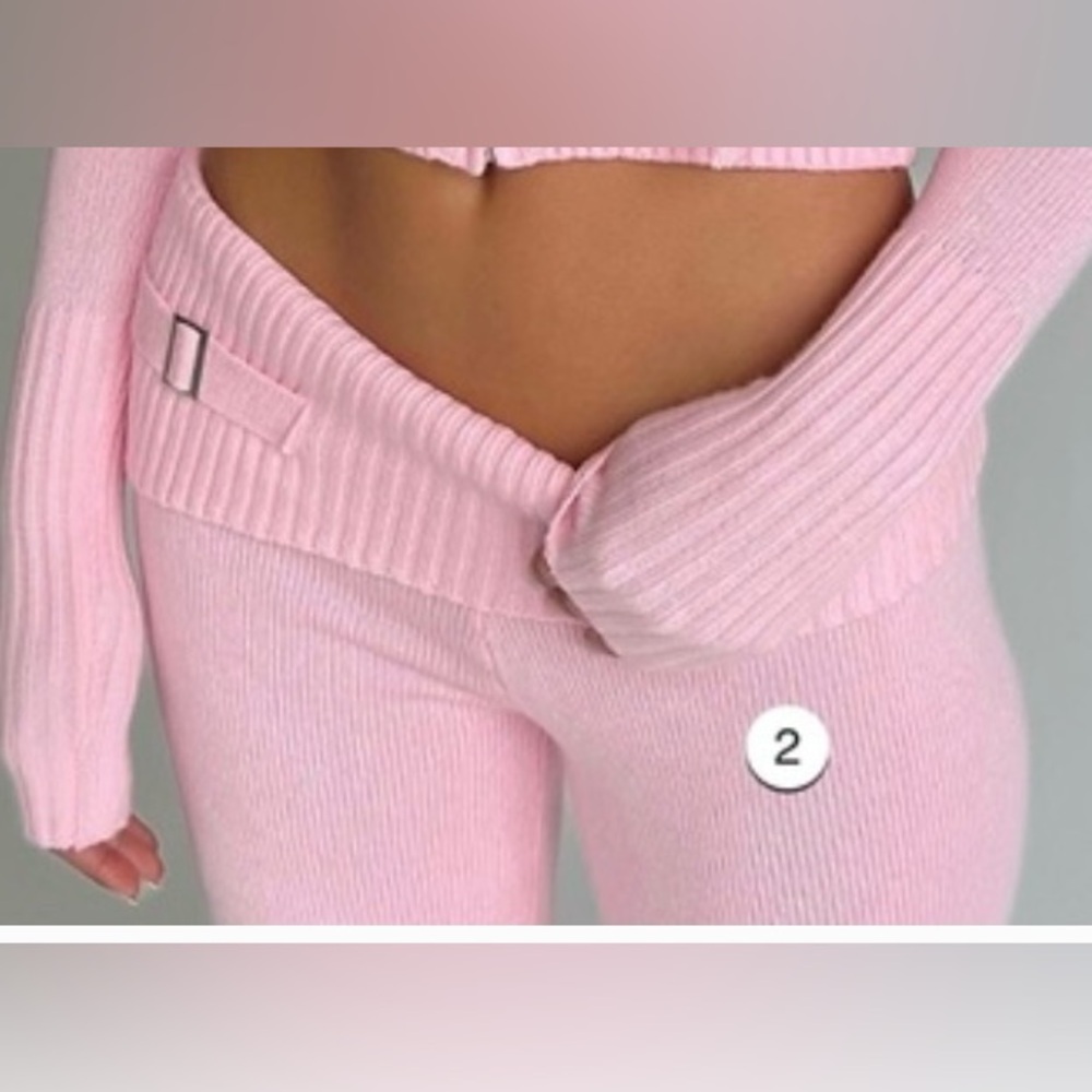 Frankie's Bikinis Soft Pink Knit pants